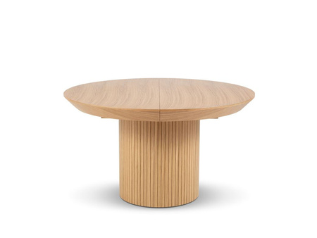 Ausziehbarer runder Tisch mit geriffeltem Tischbein, 130–180 cm, Modell T68