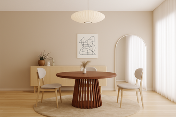 Runde Tisch, Holztisch, Esstisch, Klapptisch 110-210 cm T-77