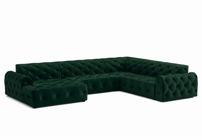 Ecksofa mit eleganter Steppung CANDY 334x254 cm
