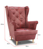 Sessel  Rio - Komfortabler Sessel für das Wohnzimmer - Lesesessel im skandinavischen Stil - Polstersessel im Lounge-Stil mit Holzbeinen - Sessel Schlafzimmer