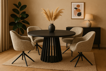 Runde Tisch, Holztisch, Esstisch, Klapptisch 110-210 cm T-77