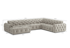 Ecksofa mit eleganter Steppung CANDY 334x254 cm