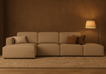 Ecksofa Rechts 4 Teile 341x102x70cm Lucas