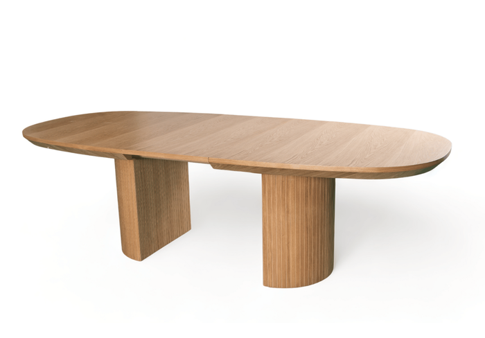 Ovale Tisch, Esstisch Mit Gerillten Beinen T72 200-300 cm